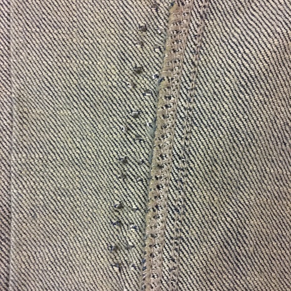 Express Fitted Studded Denim Jeans Vest Si… - Picture 15 of 15